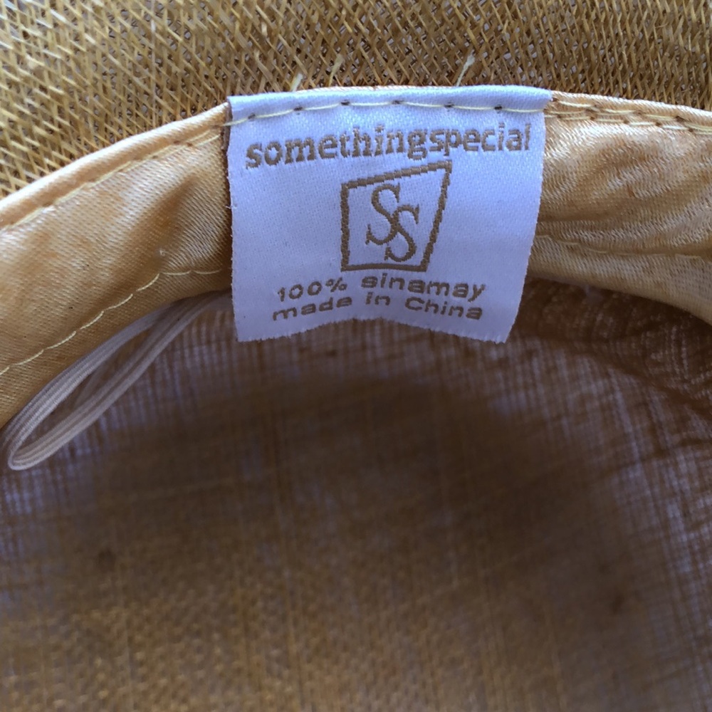 Something Special Sinamay gold Straw Wide Brimmed Fancy Summer Hat Large flower - Picture 7 of 12